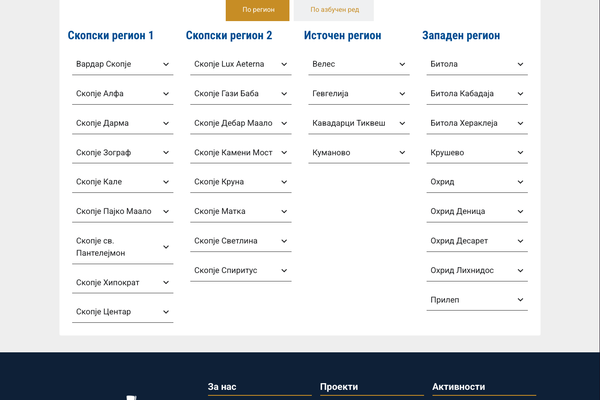 Веб-страница за Лајонс Клубови Македонија